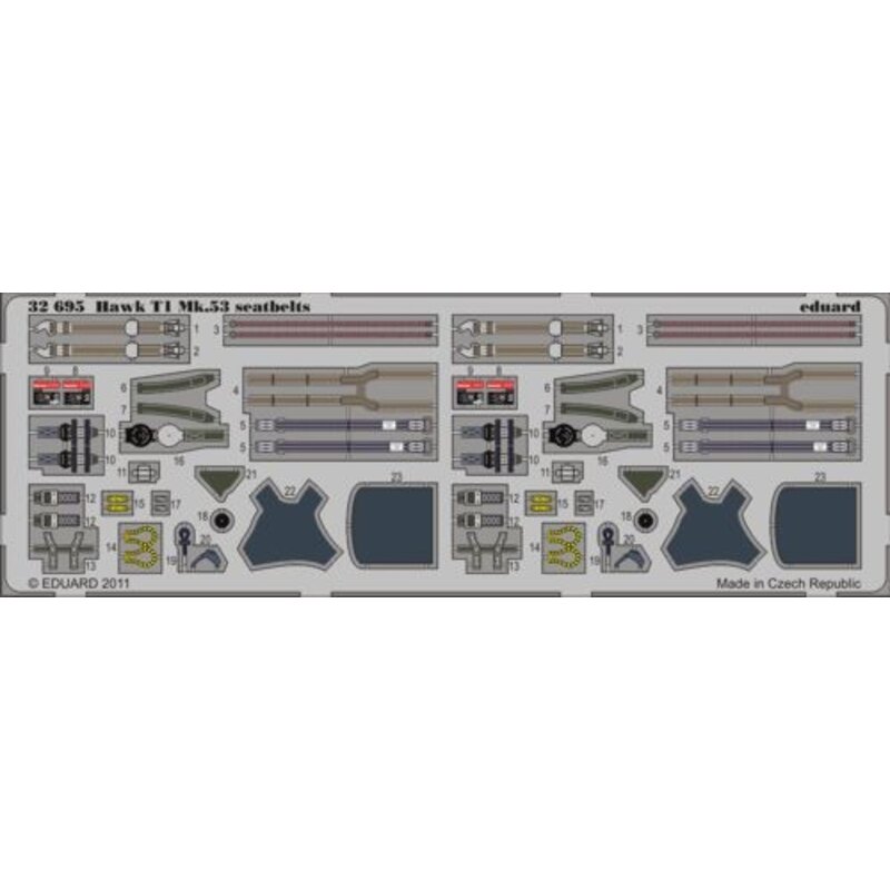 BAe Hawk T1 Mk.53 seatbelts (designed to be used with model kits from Revell)