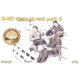 3 x crew figures at rest set 2 for U-Boat Type VIIc (designed to be assembled with model kits from Revell) 