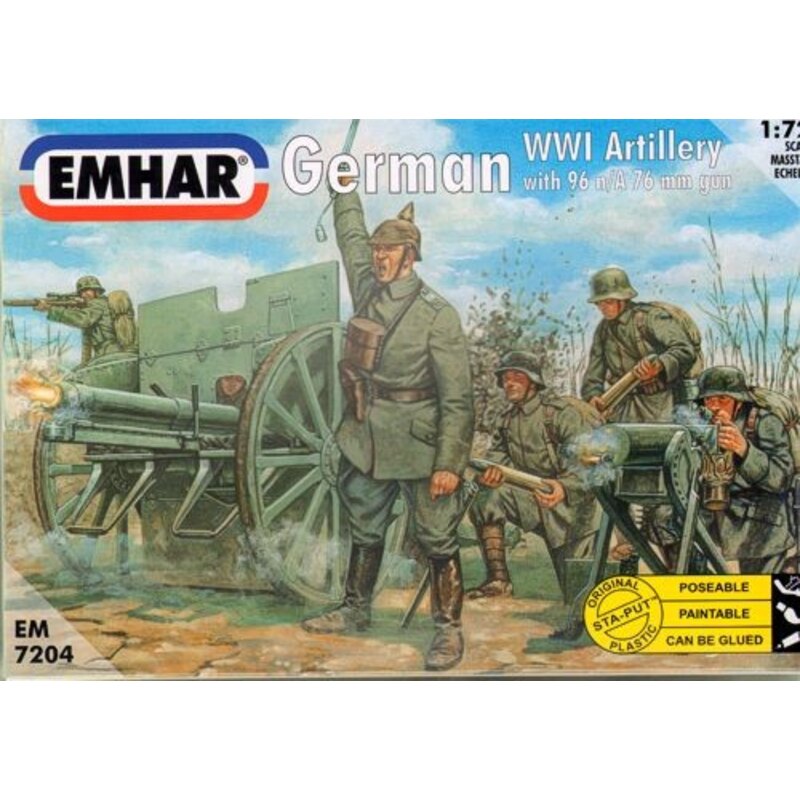 WWI German Artillery & 76mm cannon Figure