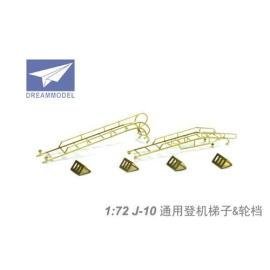 Chengdu J-10A/B/S wheel chocks and boarding ladder (designed to be assembled with model kits from Trumpeter)