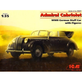 Admiral Cabriolet, WWII German Staff Car with Figures