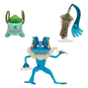 Pokémon pack 3 figures Battle Figure Set Monoporal, Bulbasaur 4, Croaporal 5 cm Action Figure 