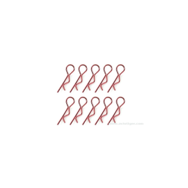 CLIPS CARRO1 / 8 RED LARGE 45 °