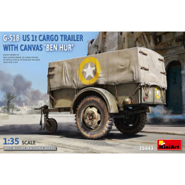 WWII G-518 US 1t CARGO TRAILER WITH CANVAS 'BEN HUR' Model kit 