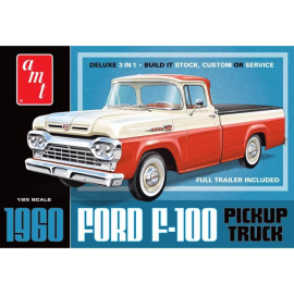 AMT: 1:25; Ford F-100 Pickup w/Trailer Model kit 