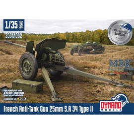 French Anti-Tank Gun 25mm S.A 34 Type II Premium Model kit 