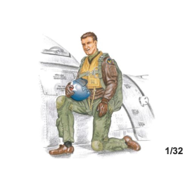 Kneeling pilot for the North-American F-86F-40 Saber (designed top to be used with Hasegawa kits) Figure 