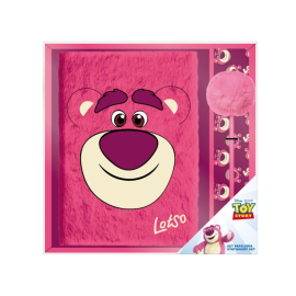 TOY STORY - Lotso - Pack Premium Notebook Plush A5 + Ballpoint Pen 