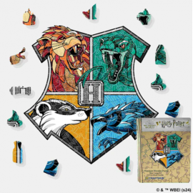 Wooden puzzle - Harry Potter – Hogwarts crest House pride 110 pcs 