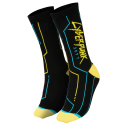 Jinx Cyberpunk 2077 - Cyber Tech Socks Black - Yellow - Blue One Size Shoes and socks