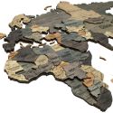 3D WOODEN WORLD MAP graphite M Jigsaw puzzle