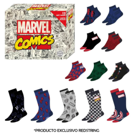 MARVLE - Comics - Gift Box - 12 Pairs of Socks (T 40-46) 