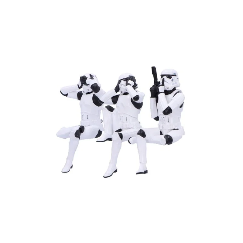 Stormtrooper Figures Three Wise Sitting Stormtroopers 11 cm