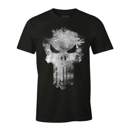 MARVEL - Punisher Distress Skull T-Shirt - Black 