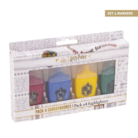 HARRY POTTER - The 4 Houses - Set of 4 Highlighters 