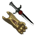 FACE408855 Cosmocats prop replica 1/1 Sword of Omens and Claw Shield 15 cm
