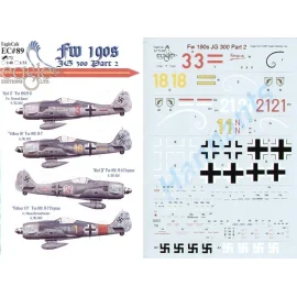 Focke Wulf Fw 190A JG 300 Pt 2 (4) Red 3 5/JG300 Fw Konrad Bauer Yellow 18 6/JG300 Red 21 6/JG300 Yellow 1 6/JG300 Lt Klaus Bret