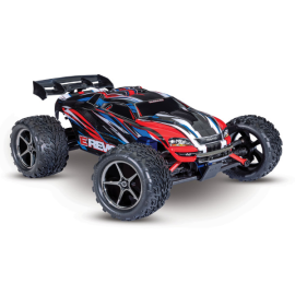 Traxxas - E-REVO 4x4 Red Blue 1/16 BRUSHED WITH BATTERY + CHARGER electric RC buggy