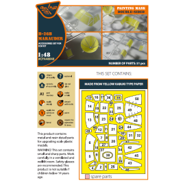 Martin B-26B Marauder canopy frame paint mask (inside and outside) (designed to be used with ICM kits)