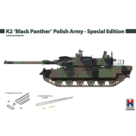 K2 'Black Panther' Polish Army - Special Edition' H2K35006 + ABER METAL BARREL + WORKABLE TRACKS Model kit 