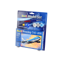 Boeing 747-200 Model Set - box containing the model, paints, brush and glue