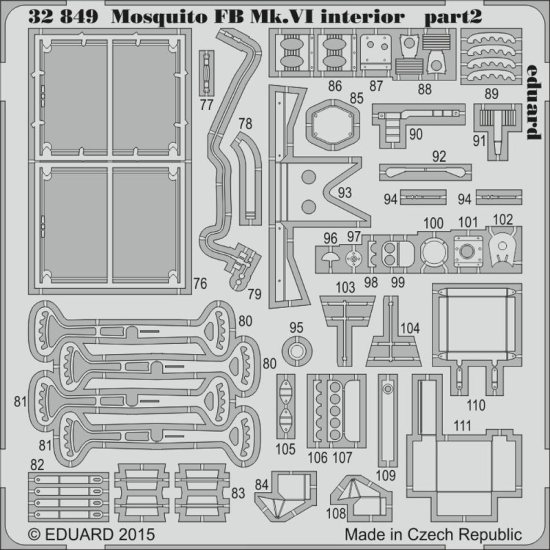 de Havilland Mosquito Mk.VI interior (designed to be used with Tamiya kits)