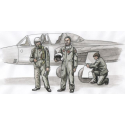 Two Fouga Magister Pilots and a Mechanic (designed to be used with Airfix, Heller, Special Hobby and Valom kits) [Fouga CM-175]