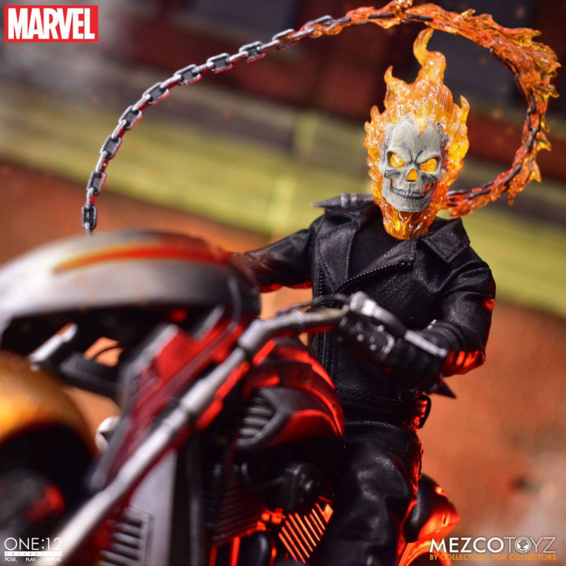 Ghost Rider action figure & sound and light vehicle 1/12 Ghost Rider & Hell Cycle