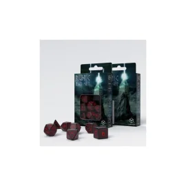 Runic Dice Set - Black & Red (7)