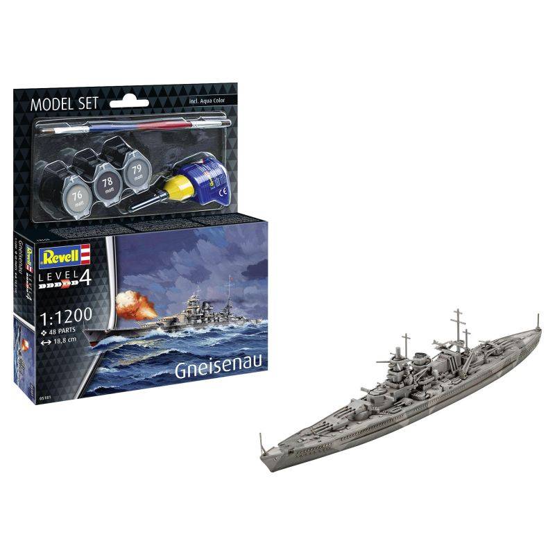 Model Set Battleship Gneisenau