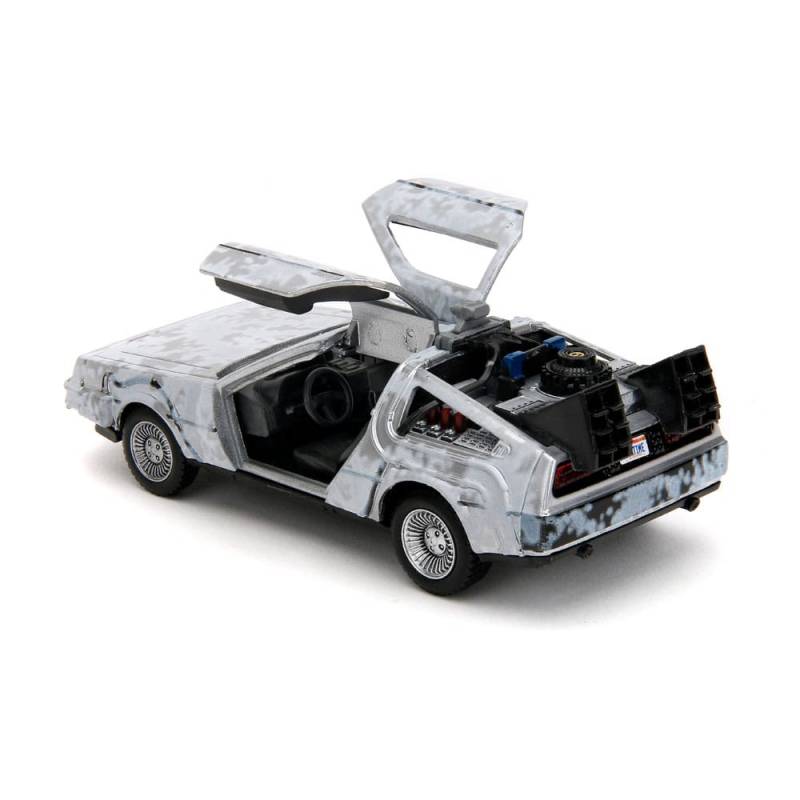 Back to the Future DeLorean Time Machine Frost 1/32 metal Hollywood Rides