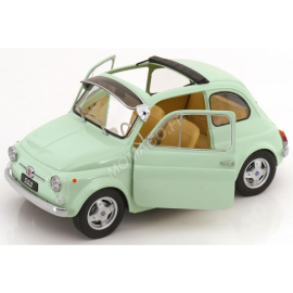 FIAT 500 F CUSTOM WITH ABARTH RIMS REMOVABLE ROOF 1968 LIGHT GREEN