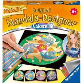Mandala-Designer Metallic Unicorn 