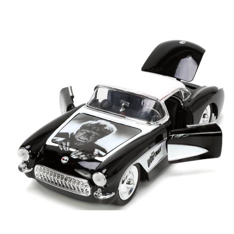 CHEVROLET Corvette with WOLFMAN Black figurine 1957