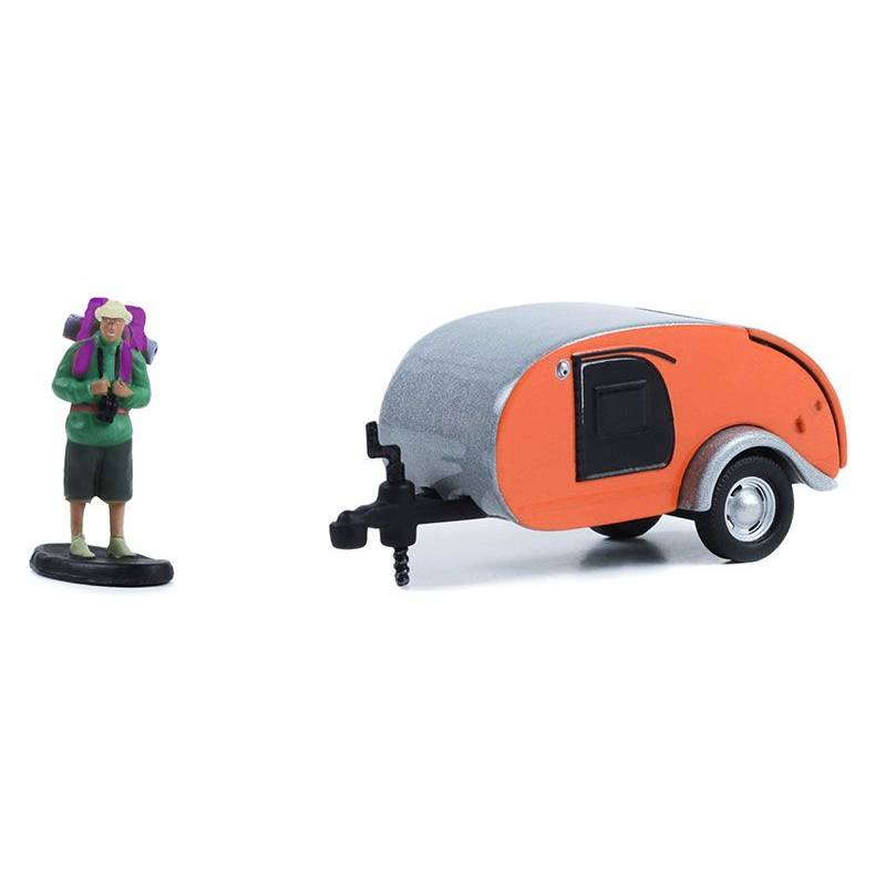 Caravan with figurine from the HITCCHED HOMES series in blister pack