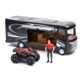 Motorhome with POLARIS WP 1000 quad and a character Die-cast 