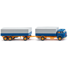 4X2 flatbed truck with 3-axle trailer MAN Pausbacke Die-cast 