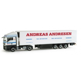 MAN TGX XLX 4x2 with 3 Axle refrigerated trailer A. ANDRESEN Die-cast 