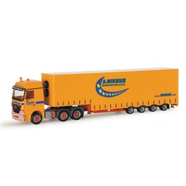 MERCEDES Actros LH02 6x4 with low loader trailer 4 Axles A.WIRZIUS Die-cast 