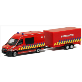 MERCEDES fire van and trailer 