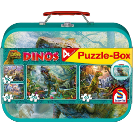 2 puzzles of 60 pieces and 2 puzzles of 100 pieces - DINOSAURS 