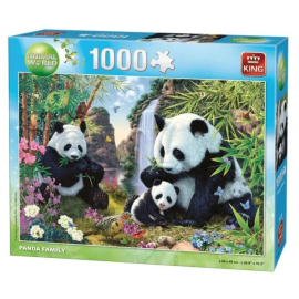 1000 piece puzzle Panda family 