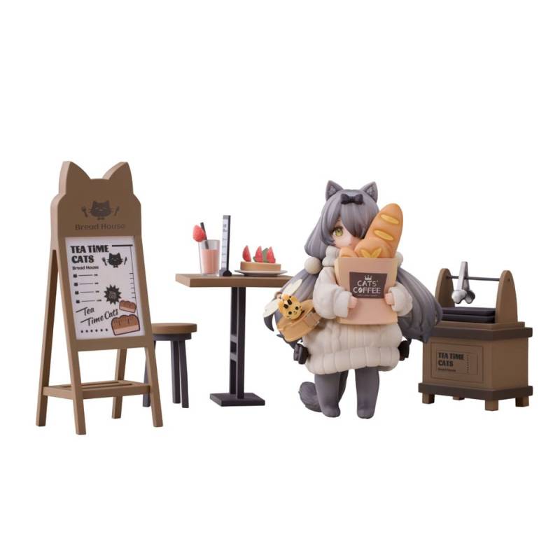 Decorated Life Collection PVC statuette Tea Time Cats - Cat Town Bakery Staff & Customer Set 12 cm