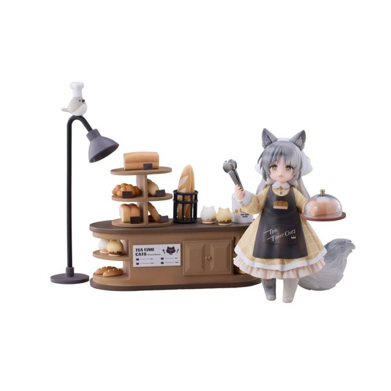 Decorated Life Collection PVC statuette Tea Time Cats - Cat Town Bakery Staff & Customer Set 12 cm