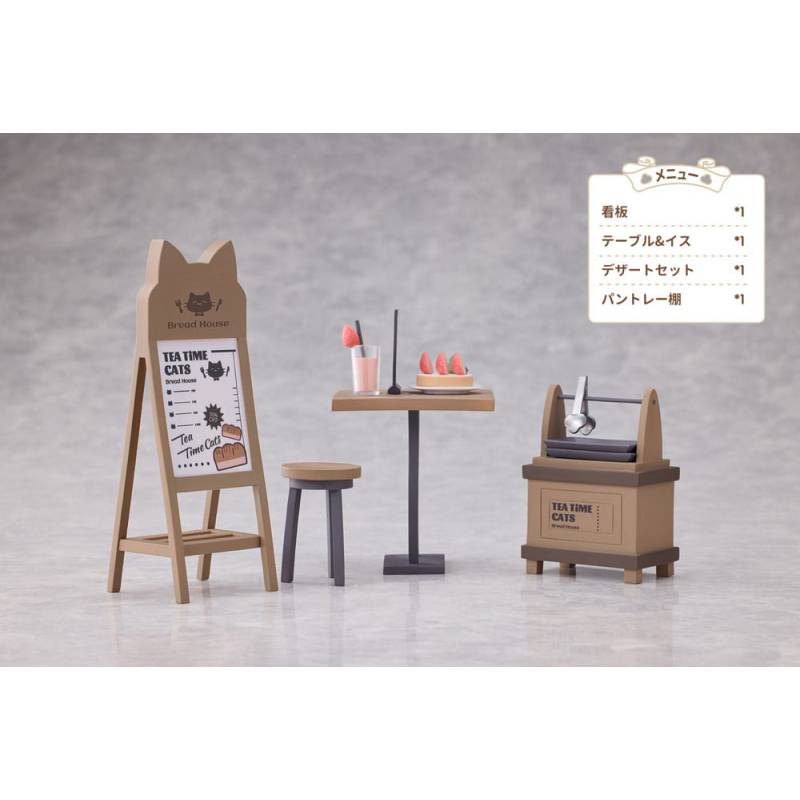 Decorated Life Collection PVC statuette Tea Time Cats - Cat Town Bakery Staff & Customer Set 12 cm