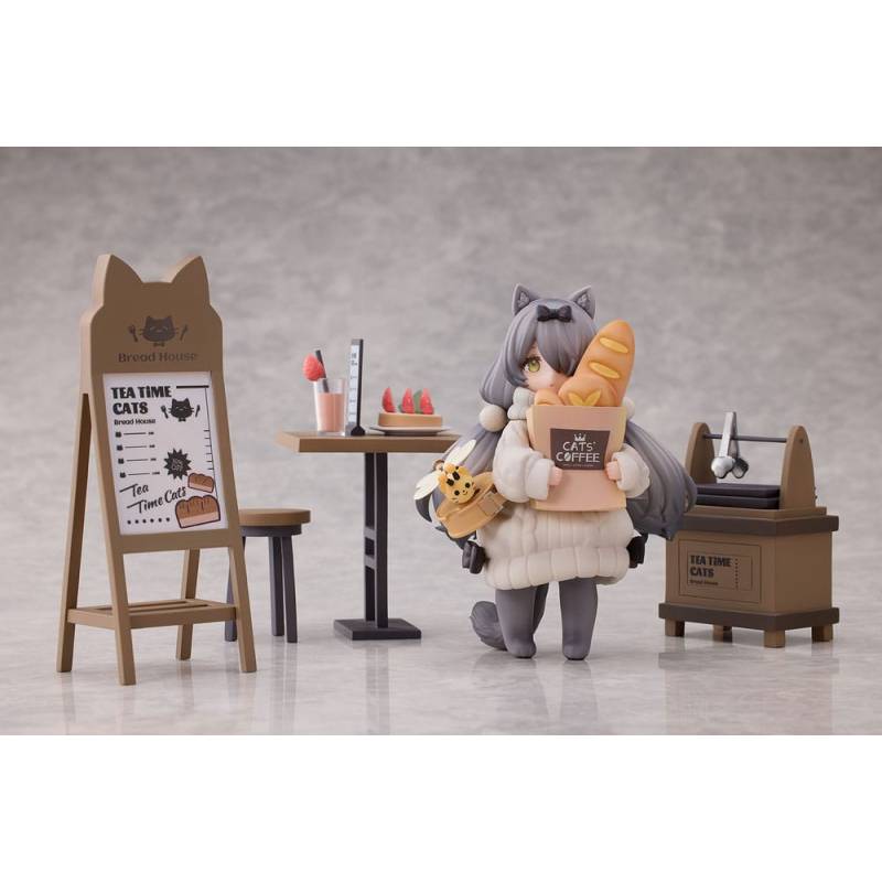 Decorated Life Collection PVC statuette Tea Time Cats - Cat Town Bakery Staff & Customer Set 12 cm