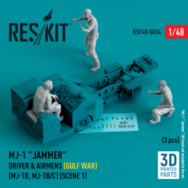 MJ-1 'Jammer' Driver & airmen (Gulf War) (MJ-1B, MJ-1B/C) (scene 1) (3 pcs) (3D-Printed)