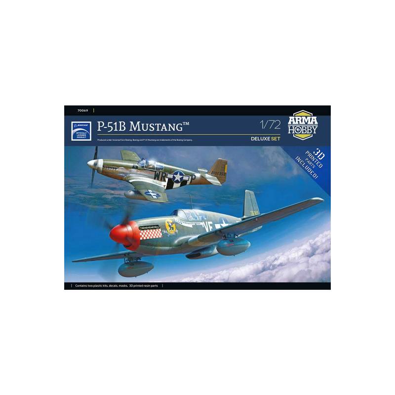 Box of 2 models - P-51B Mustang Deluxe set 1:72