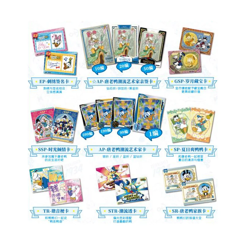 Disney Cardfun Donald Duck 90Th Birthday Box of 10 Boosters 4 Cards Collector cards