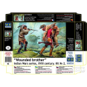 Wounded brother. Indian Wars series, XVIII century. Kit No. 2 Model kit 